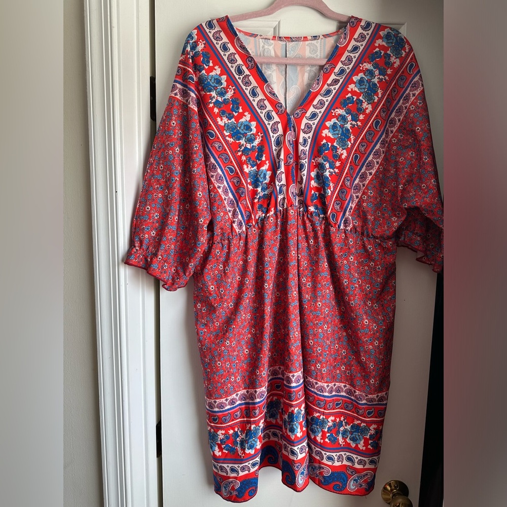 SHEIN Curve Paisley Dress